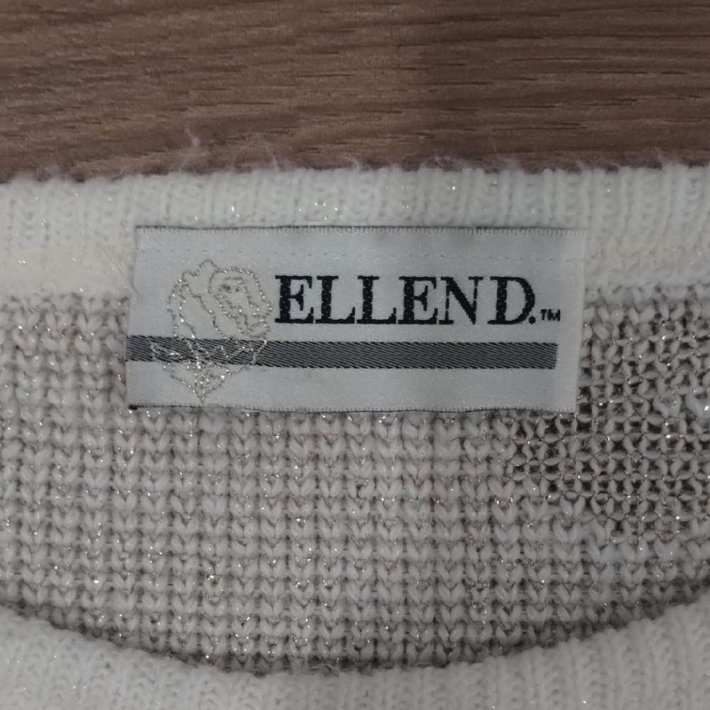 Elle Cream and Gold Patterned Sweater - Picture 2 of 5